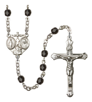 Silver-Plated 6mm 3-Way Rosary