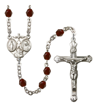 Silver-Plated 6mm 3-Way Rosary