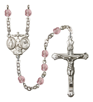 Silver-Plated 6mm 3-Way Rosary