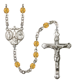 Silver-Plated 6mm 3-Way Rosary
