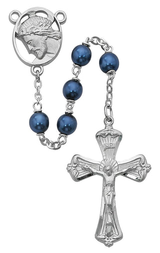 Blue Metallic Rosary