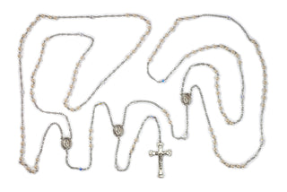 Silver-Plated 6mm Miraculous Lasso Rosary Rosary