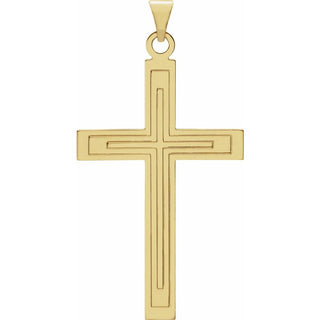 14K Yellow Gold Cross Pendant