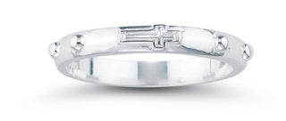 Small Sterling Silver Rosary Ring Size 7 - SALE