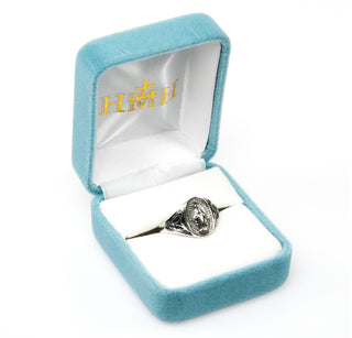 Sterling Silver Miraculous Medal Ring Size 6