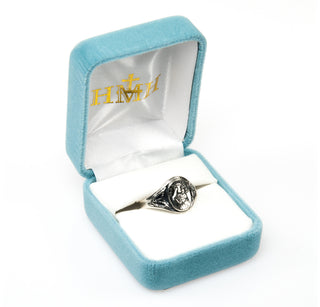Sterling Silver Our Lady of Perpetual Help Ring with Sacred Heart Inside Size 5