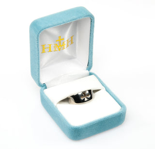 Sterling Silver Pierced Cross "Faith" Ring Size 7