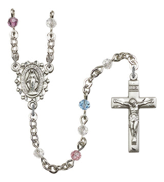 Silver-Plated 4mm Miraculous Rosary