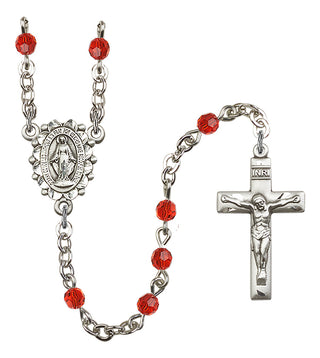 Silver-Plated 4mm Miraculous Rosary