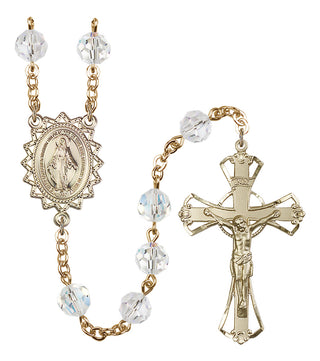 Gold-Plated 8mm Miraculous Rosary