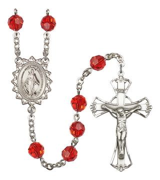 Silver-Plated 8mm Miraculous Rosary