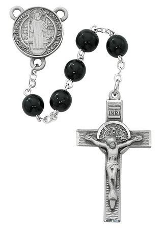 Black Wood Saint Benedict Rosary