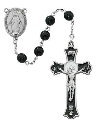 Black Holy Mass Crucifix Rosary