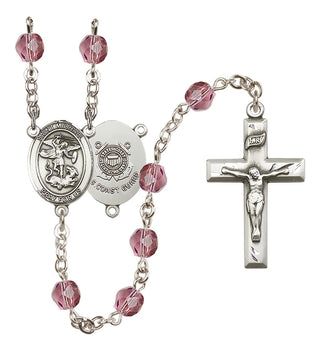 Silver-Plated 6mm Saint Michael / Coast Guard Rosary