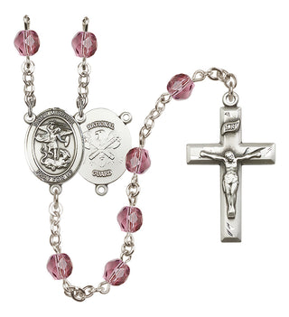 Silver-Plated 6mm Saint Michael / Nat'l Guard Rosary