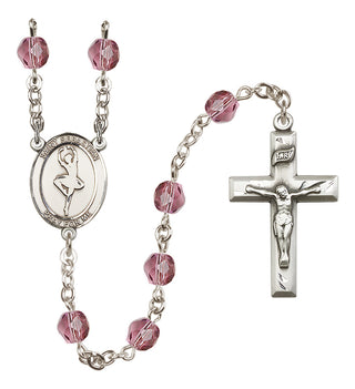 Silver-Plated 6mm Saint Sebastian/Dance Rosary