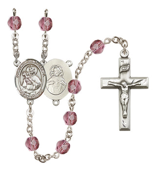 Silver-Plated 6mm Our Lady of Mount Carmel Rosary