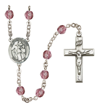 Silver-Plated 6mm Guardian Angel w/Children Rosary | Engravable