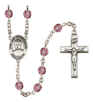 Silver-Plated 6mm Saint Jose Sanchez del Rio  Engraved Catholic Rosaries