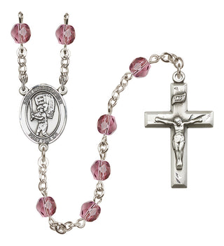 Silver-Plated 6mm Saint Christopher/Baseball Rosary