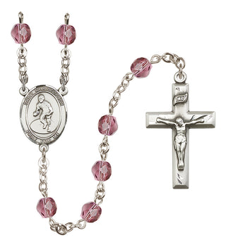 Silver-Plated 6mm Saint Christopher/Wrestling Rosary