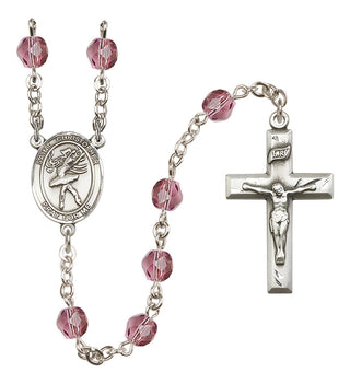 Silver-Plated 6mm Saint Christopher/Dance Rosary