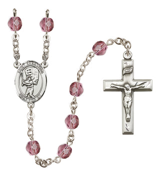 Silver-Plated 6mm Saint Sebastian / Baseball Rosary