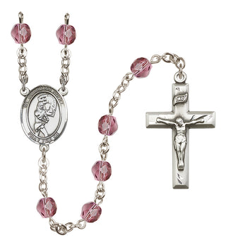 Silver-Plated 6mm Guardian Angel/Softball Rosary