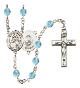 Silver-Plated 6mm Saint Joan of Arc / Marines Rosary