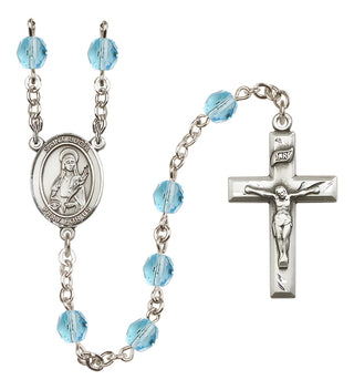 Silver-Plated 6mm St. Lucia of Syracuse Rosary | Engravable