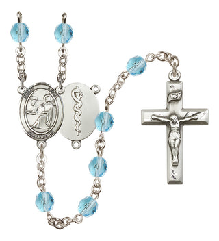 Silver-Plated 6mm Saint Luke the Apostle / Doctor Rosary