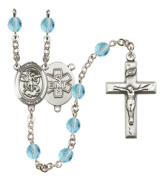 Silver-Plated 6mm Saint Michael / EMT Rosary