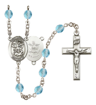 Silver-Plated 6mm Saint Michael / Army Rosary