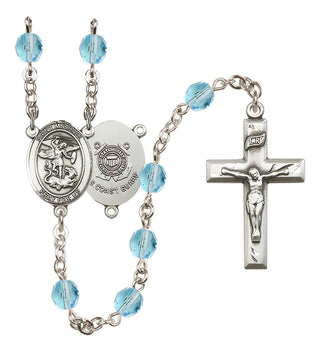 Silver-Plated 6mm Saint Michael / Coast Guard Rosary