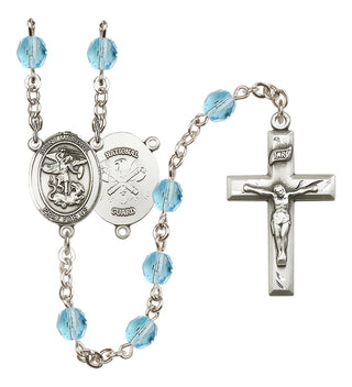 Silver-Plated 6mm Saint Michael / Nat'l Guard Rosary