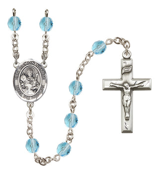 Silver-Plated 6mm San Ramon Nonato  Engraved Catholic Rosaries