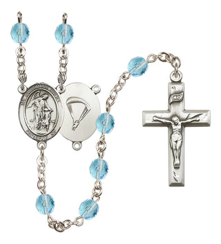 Silver-Plated 6mm Guardian Angel/Paratrooper Rosary