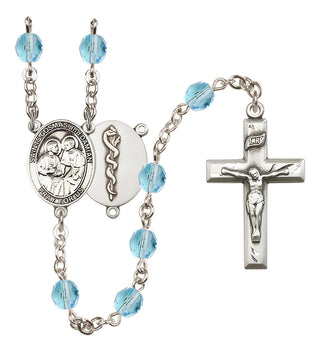 Silver-Plated 6mm Saints Cosmas & Damian / Doctors Rosary