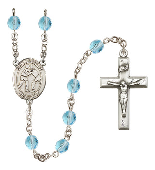Silver-Plated 6mm Saint Sebastian/Wrestling Rosary