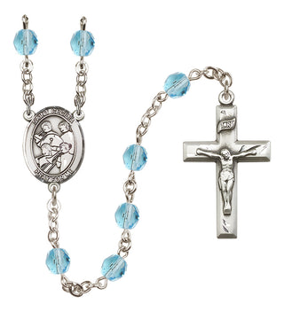Silver-Plated 6mm Saint Cecilia / Marching Band Rosary