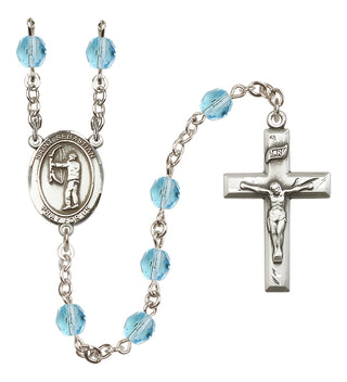 Silver-Plated 6mm Saint Sebastian / Archery Rosary