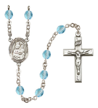 Silver-Plated 6mm Our Lady of Prompt Succor  Engraved Catholic Rosaries