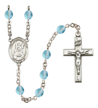 Silver-Plated 6mm Saint Frances of Rome  Engraved Catholic Rosaries