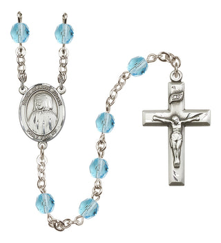Silver-Plated 6mm Saint Jeanne Jugan  Engraved Catholic Rosaries
