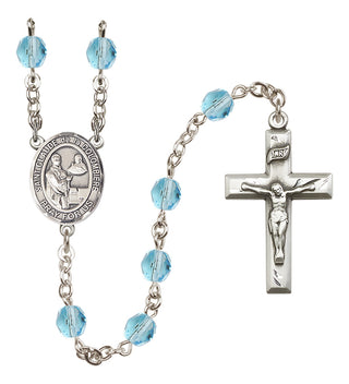 Silver-Plated 6mm Saint Claude de la Colombiere  Engraved Catholic Rosaries