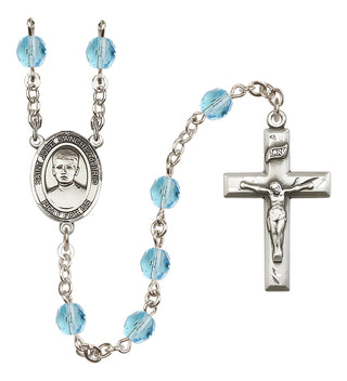 Silver-Plated 6mm Saint Jose Sanchez del Rio  Engraved Catholic Rosaries