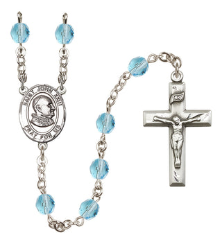 Silver-Plated 6mm Saint John Xxiii  Engraved Catholic Rosaries