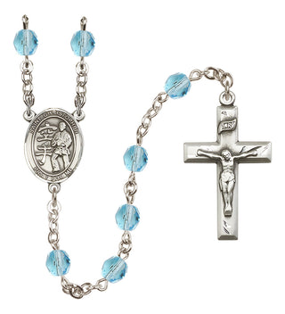 Silver-Plated 6mm Saint Christopher / Karate Rosary