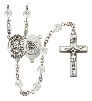 Silver-Plated 6mm Saint George / Coast Guard Rosary