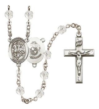 Silver-Plated 6mm Saint George / Marines Rosary
